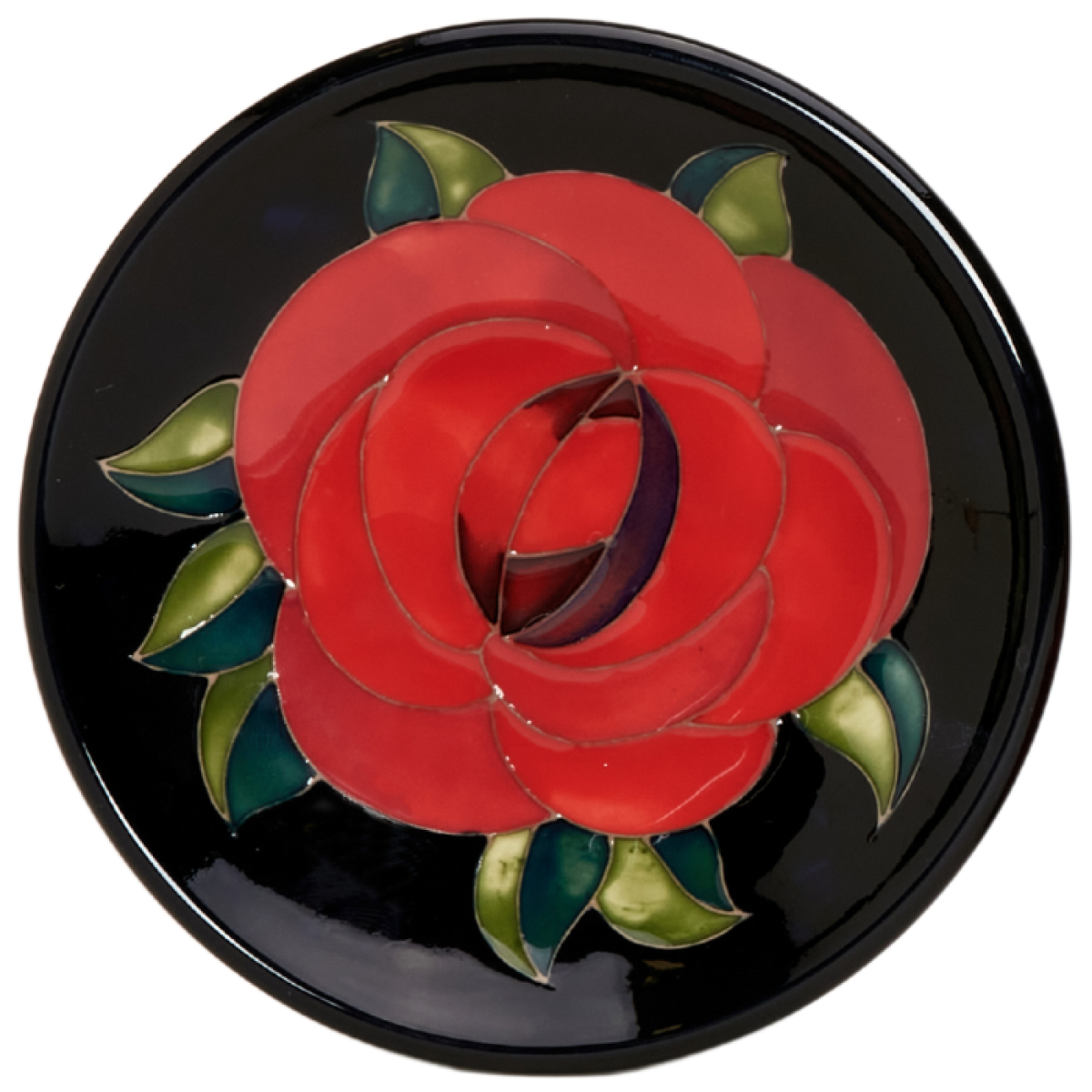 Moorcroft Red Rose Tray-Goviers
