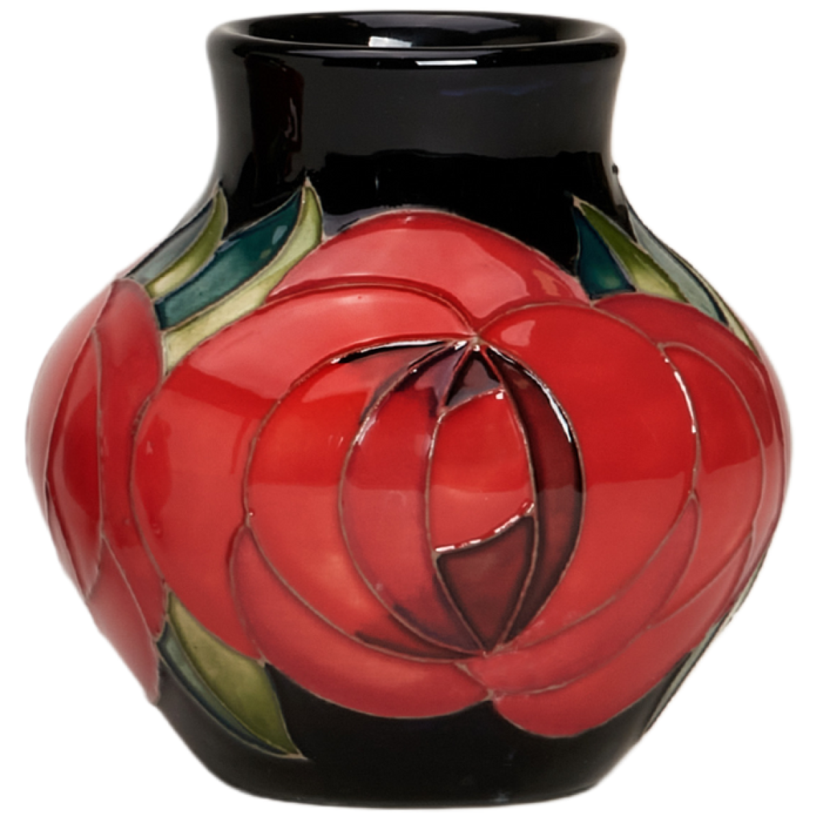 Moorcroft Red Rose Vase-Goviers