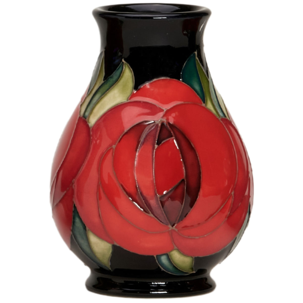 Moorcroft Red Rose Vase-Goviers