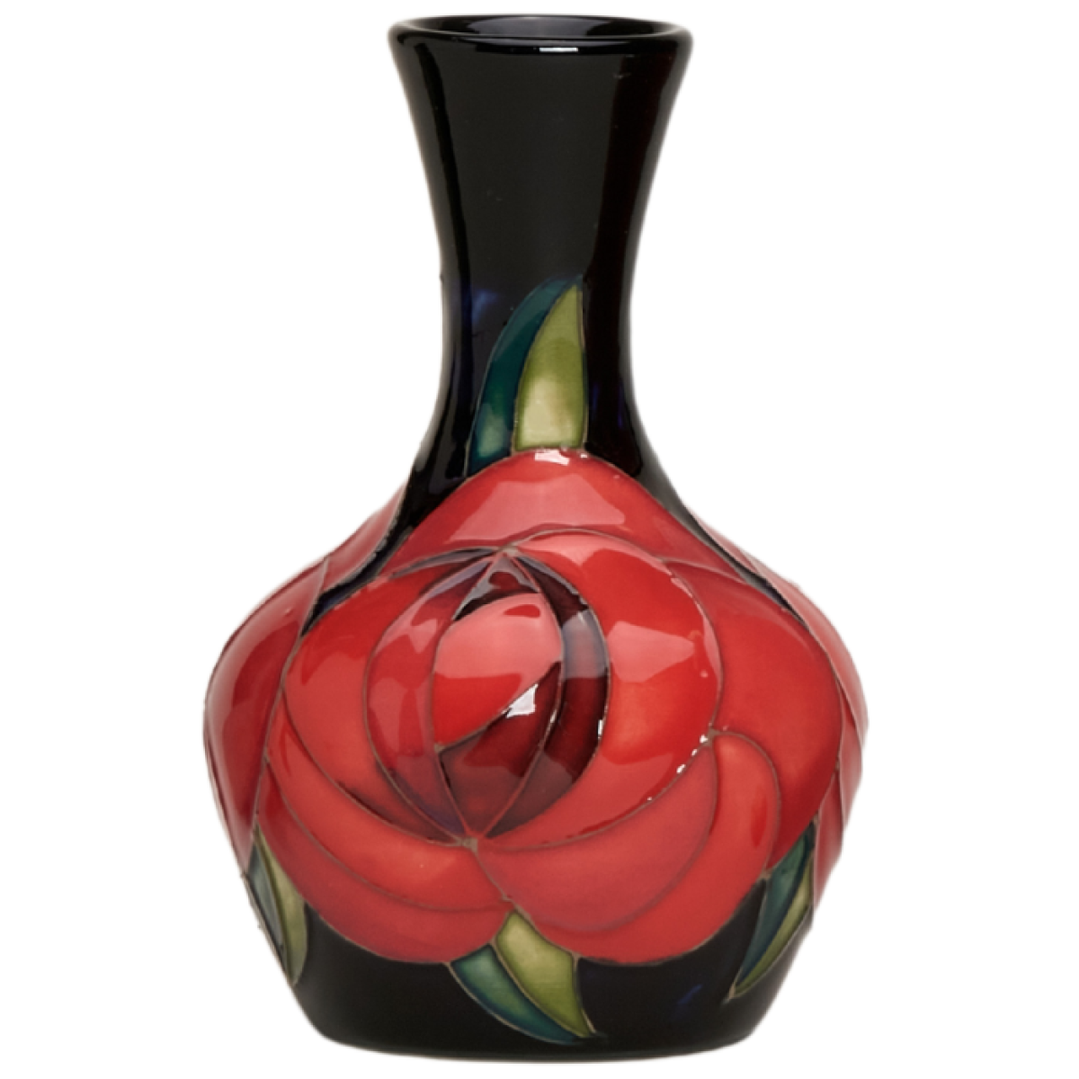 Moorcroft Red Rose Vase-Goviers