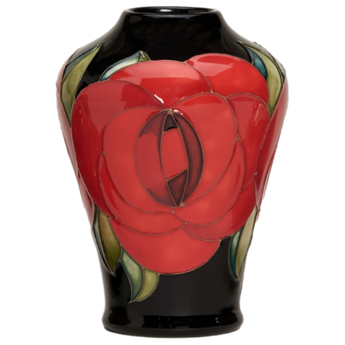 Moorcroft Red Rose Vase-Goviers