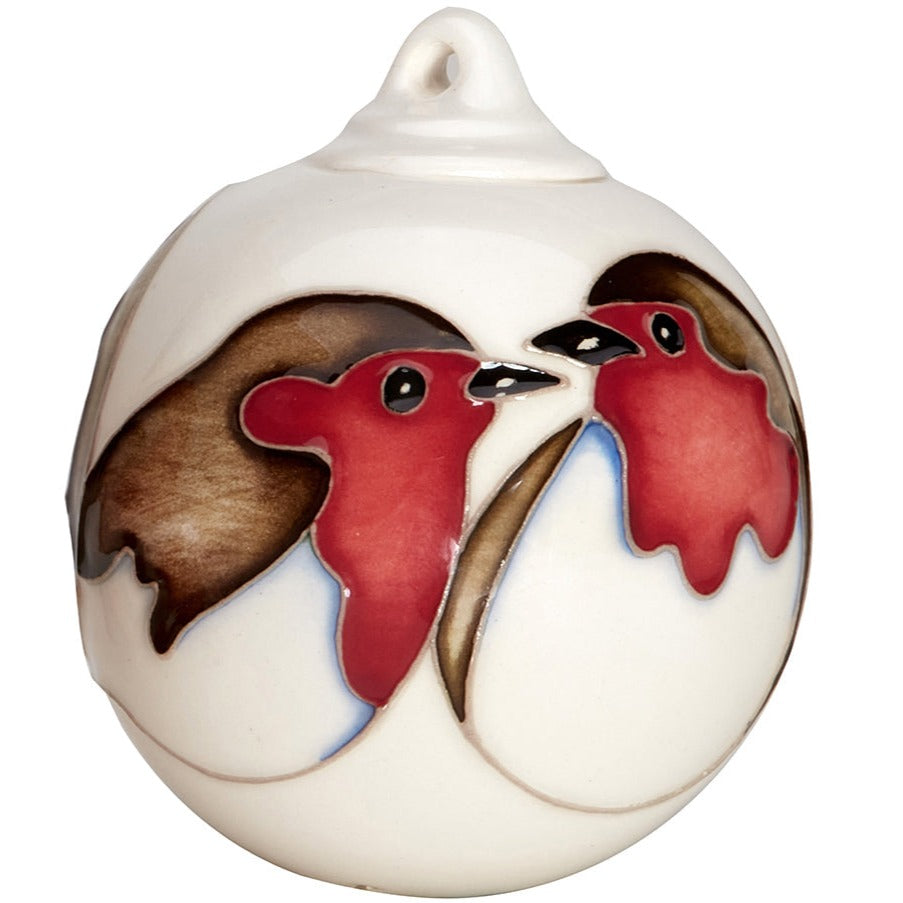 Moorcroft Robin Redbreast Bauble-Goviers