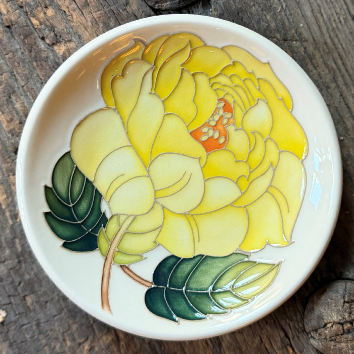 Moorcroft Rose of Liberty (Yellow) Tray-Goviers