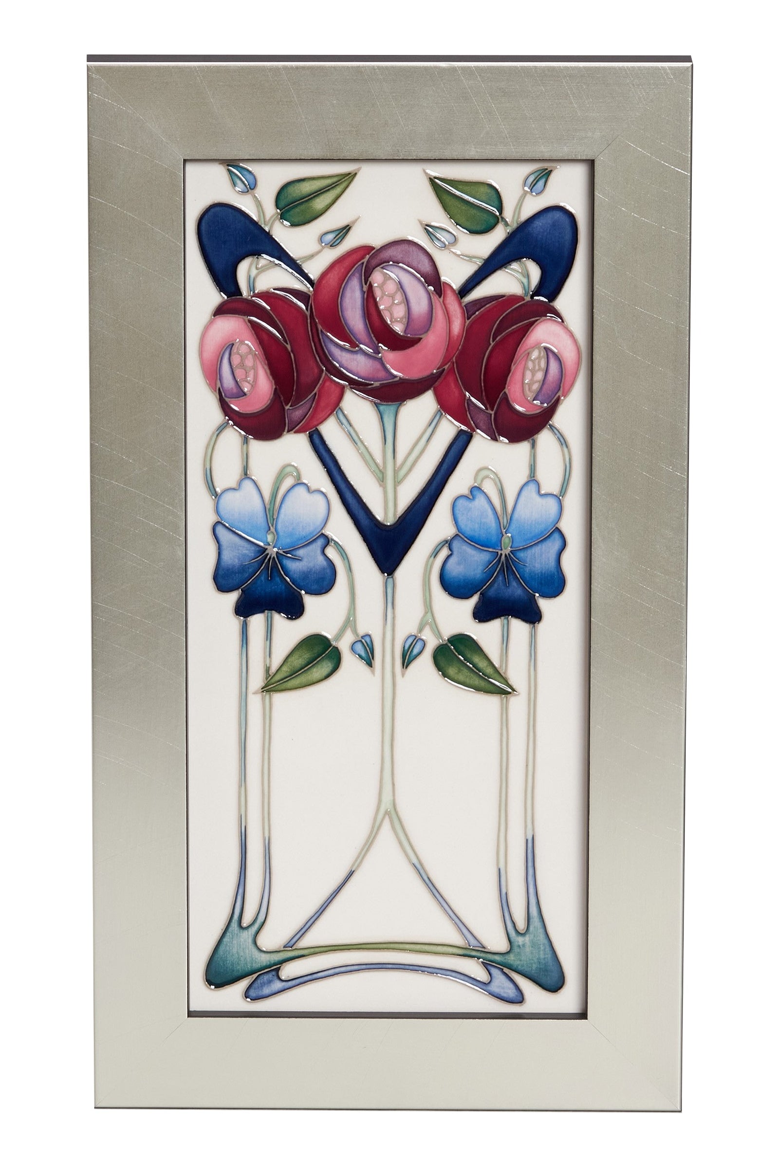 Moorcroft Roses Are Red, Violets Are Blue - Signed By Will Moorcroft-Goviers