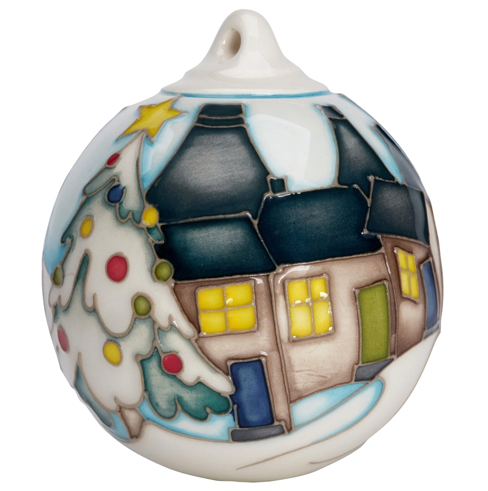 Moorcroft Snow Fall Bauble-Goviers