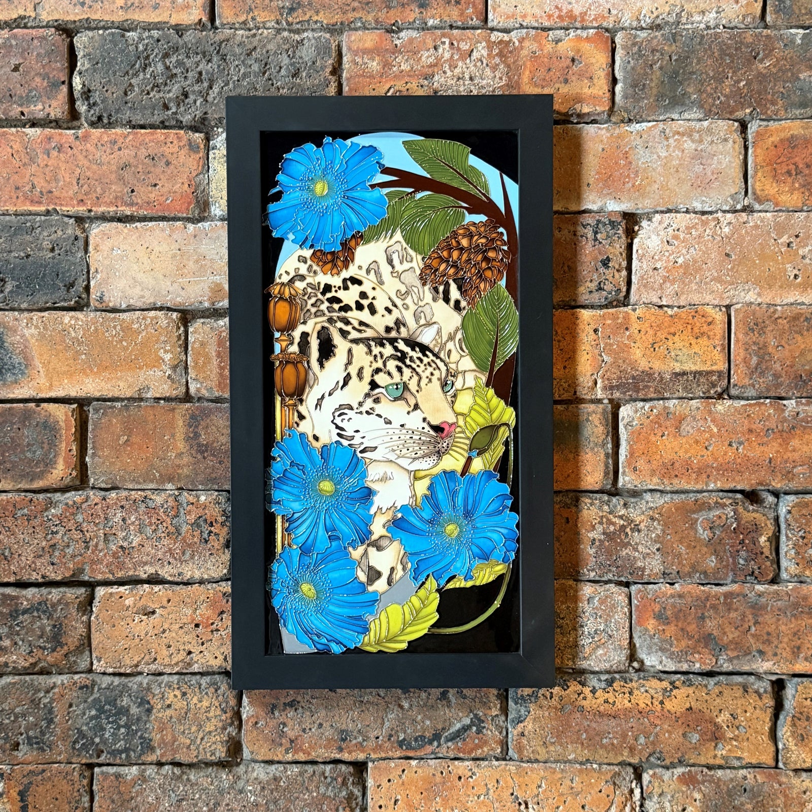 Moorcroft Snow Leopard Plaque-Goviers