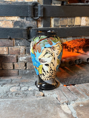 Moorcroft Snow Leopard Vase 46/20-Goviers