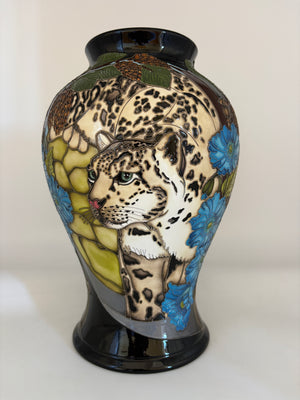 Moorcroft Snow Leopard Vase 65/12-Goviers