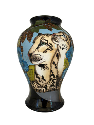 Moorcroft Snow Leopard Vase 65/12-Goviers