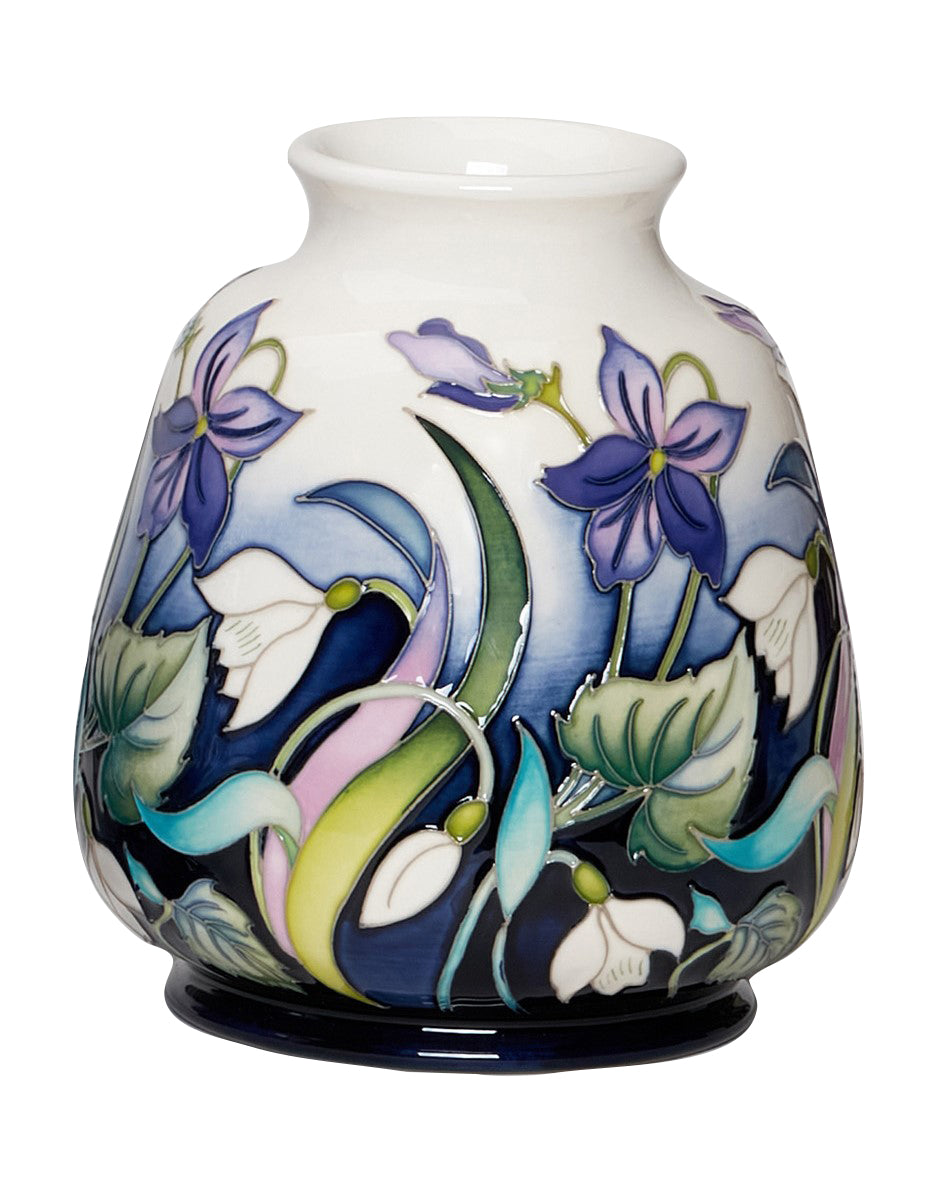 Moorcroft Snow Violet Vase-Goviers