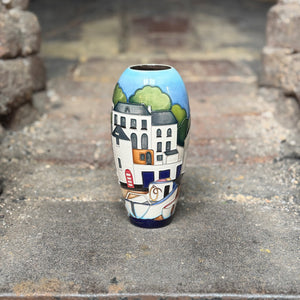 Moorcroft The King's Path - Polperro Harbour Vase-Goviers