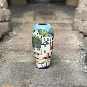 Moorcroft The King's Path - Polperro Harbour Vase-Goviers