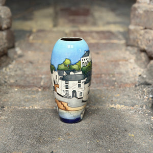 Moorcroft The King's Path - Polperro Harbour Vase-Goviers