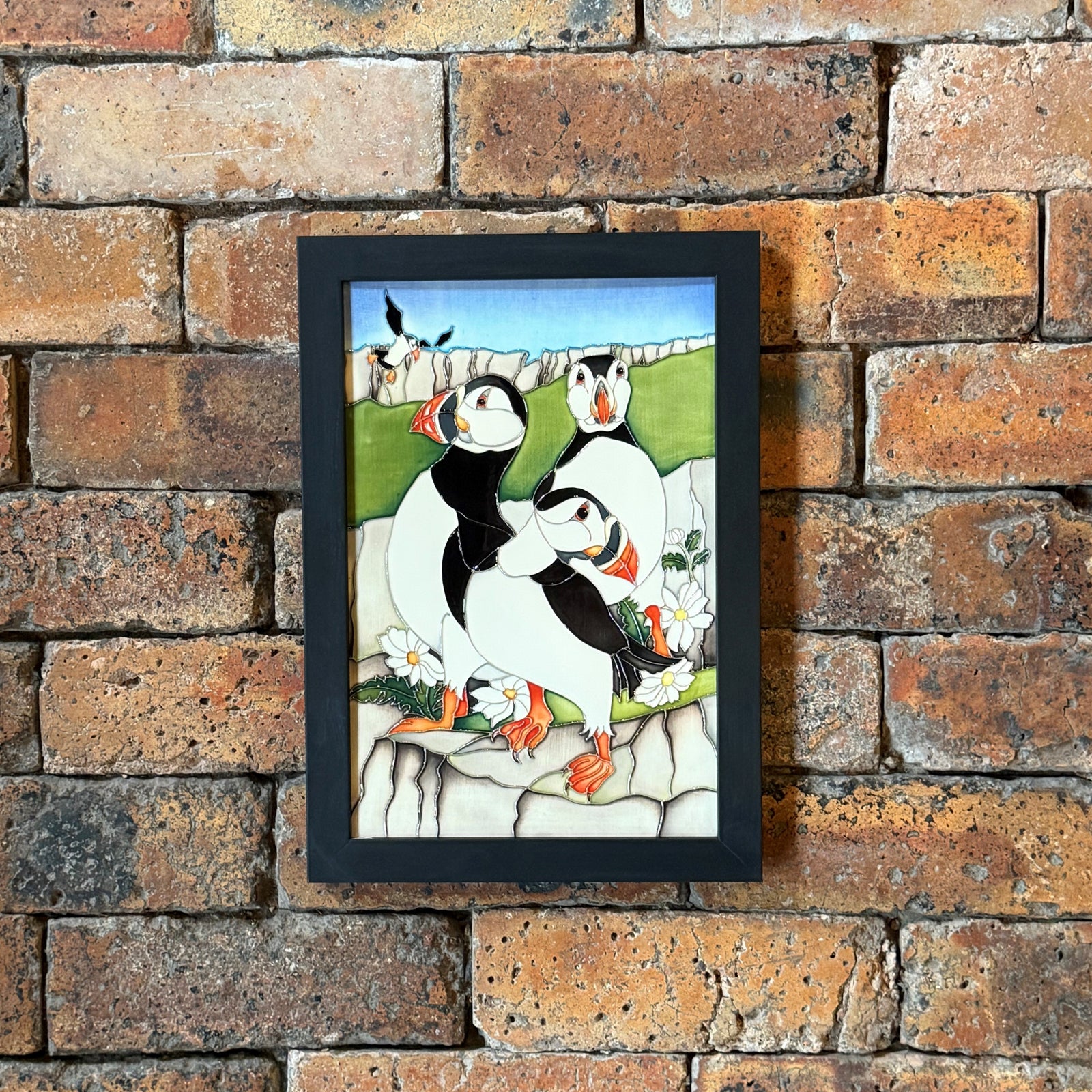 Moorcroft The King's Path - Puffin Colony Plaque-Goviers