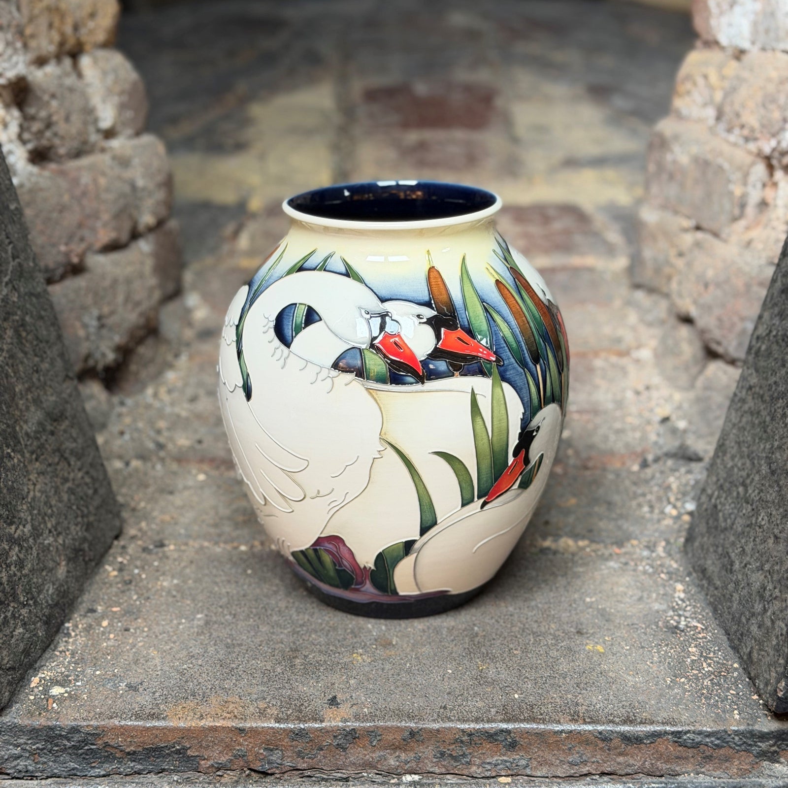 Moorcroft The King's Path - The Swannery Vase-Goviers