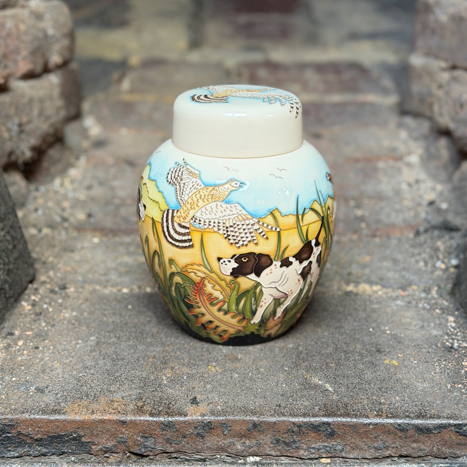 Moorcroft The Loyal Companions Pointer Ginger Jar-Goviers