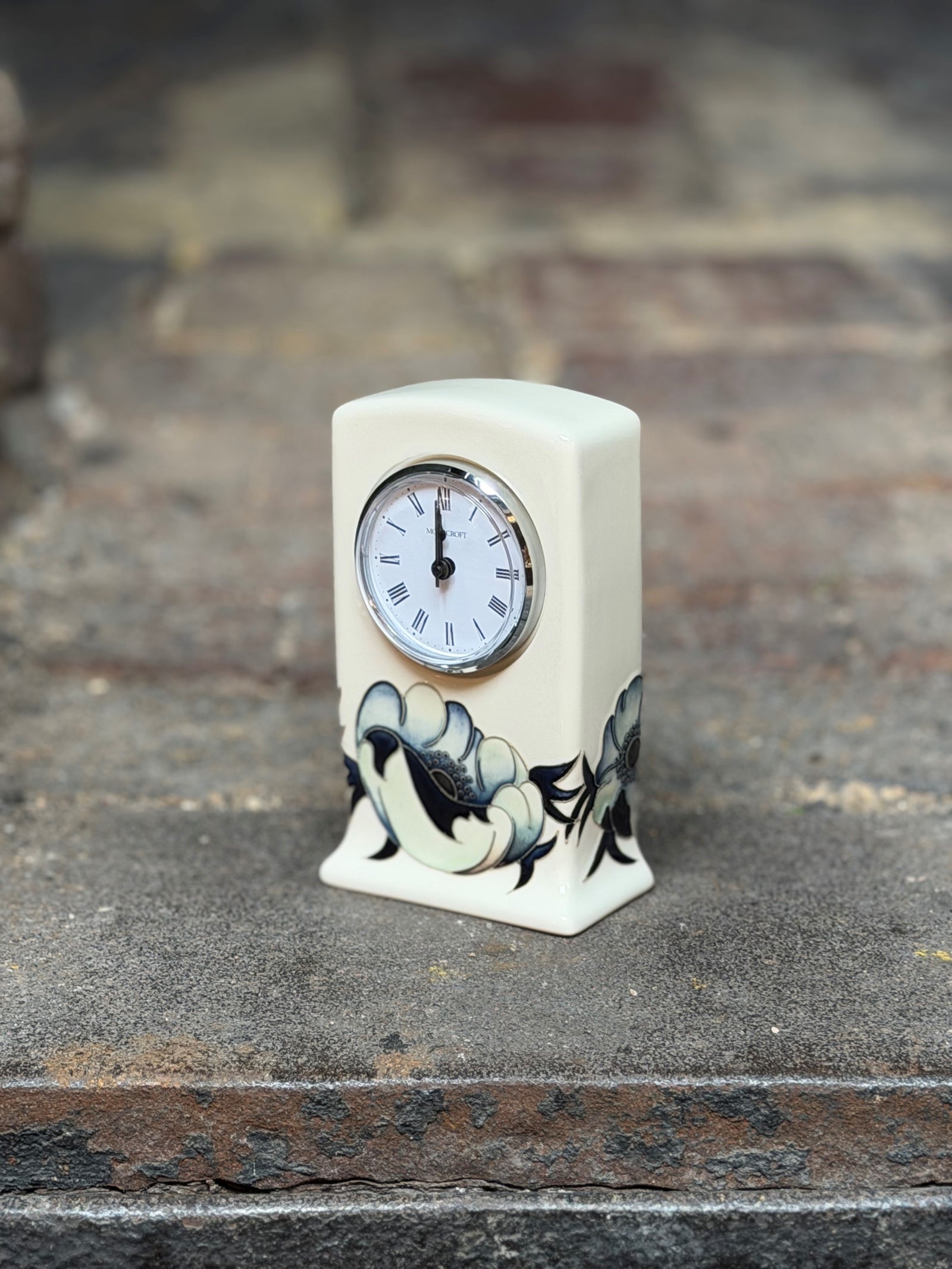 Moorcroft Voyager Poppy Clock-Goviers