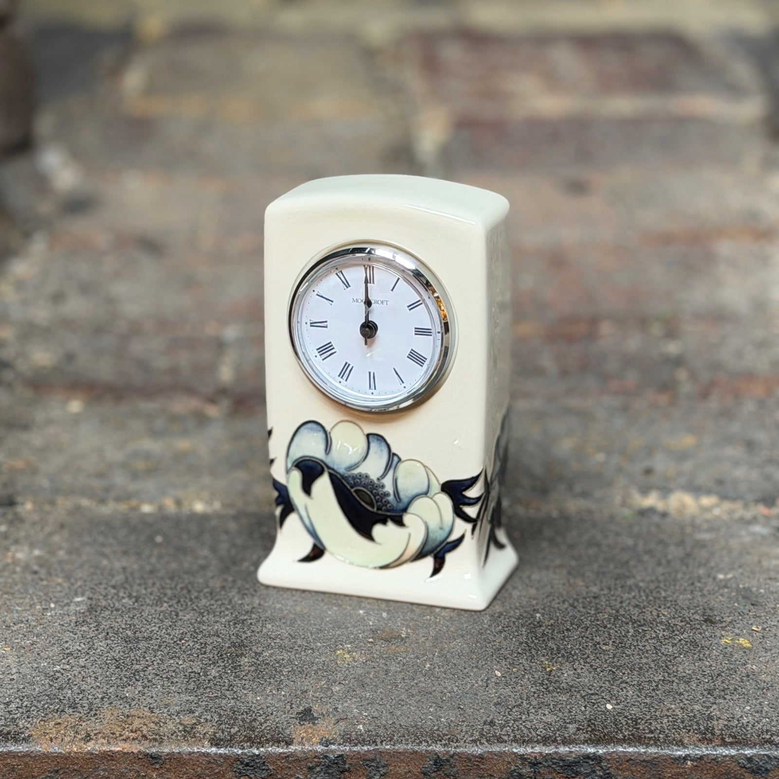 Moorcroft Voyager Poppy Clock-Goviers