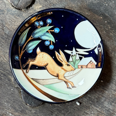 Moorcroft Whispers In The Snow Coaster - Blue-Goviers