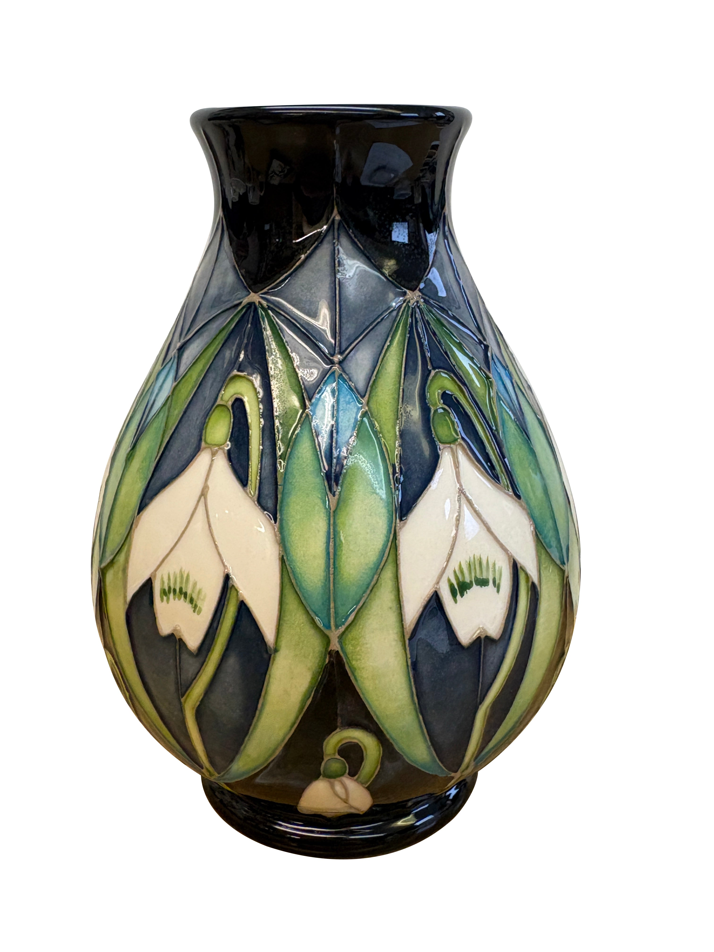 Moorcroft White Winter Hope Vase - Goviers of Sidmouth