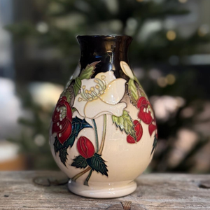 Moorcroft Winter Garden Vase 7/5 NEW-Goviers