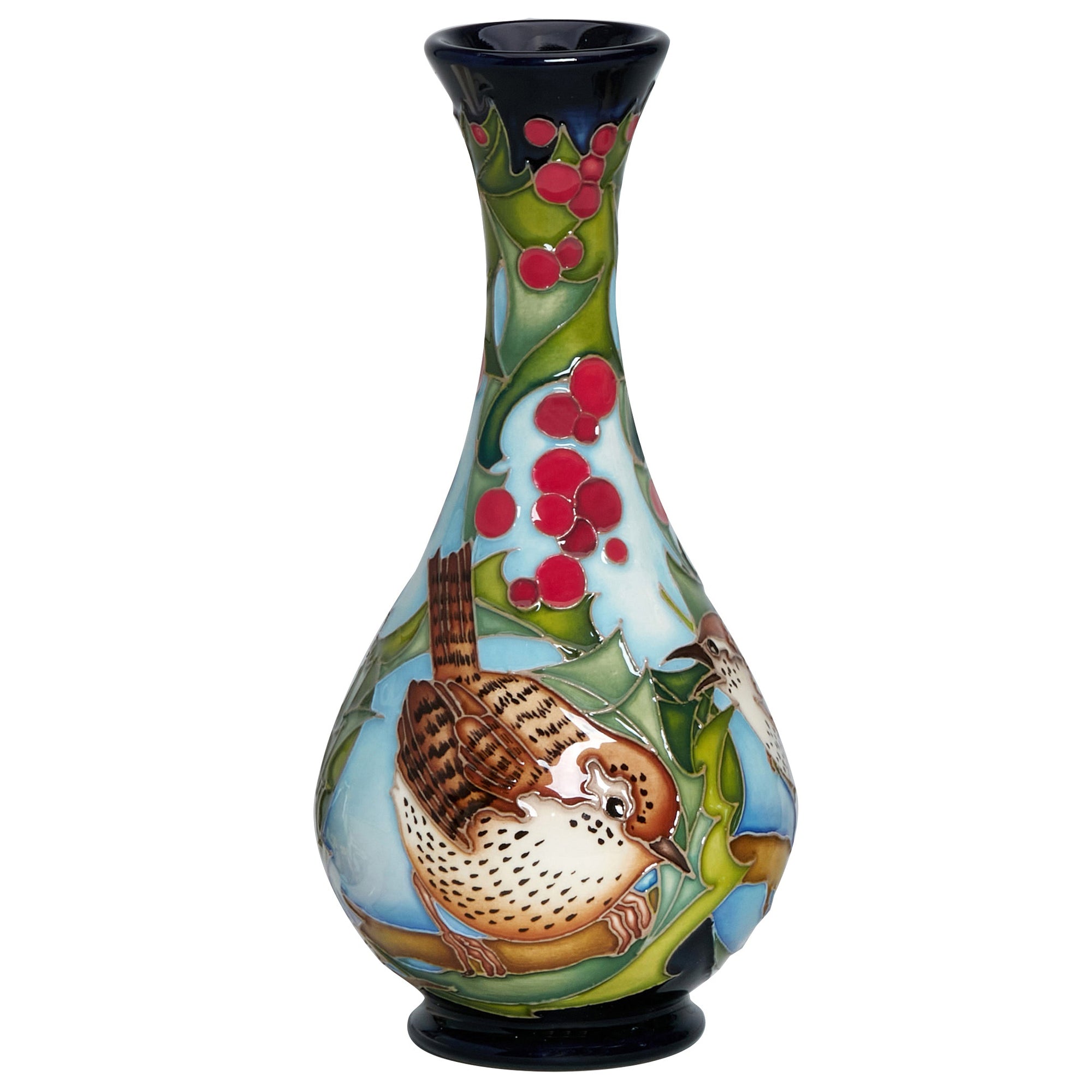 Moorcroft Winterkoning Vase-Goviers