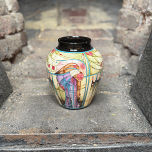 Moorcroft Women of the Glasgow style Collection- Mrs Mack Vase-Goviers