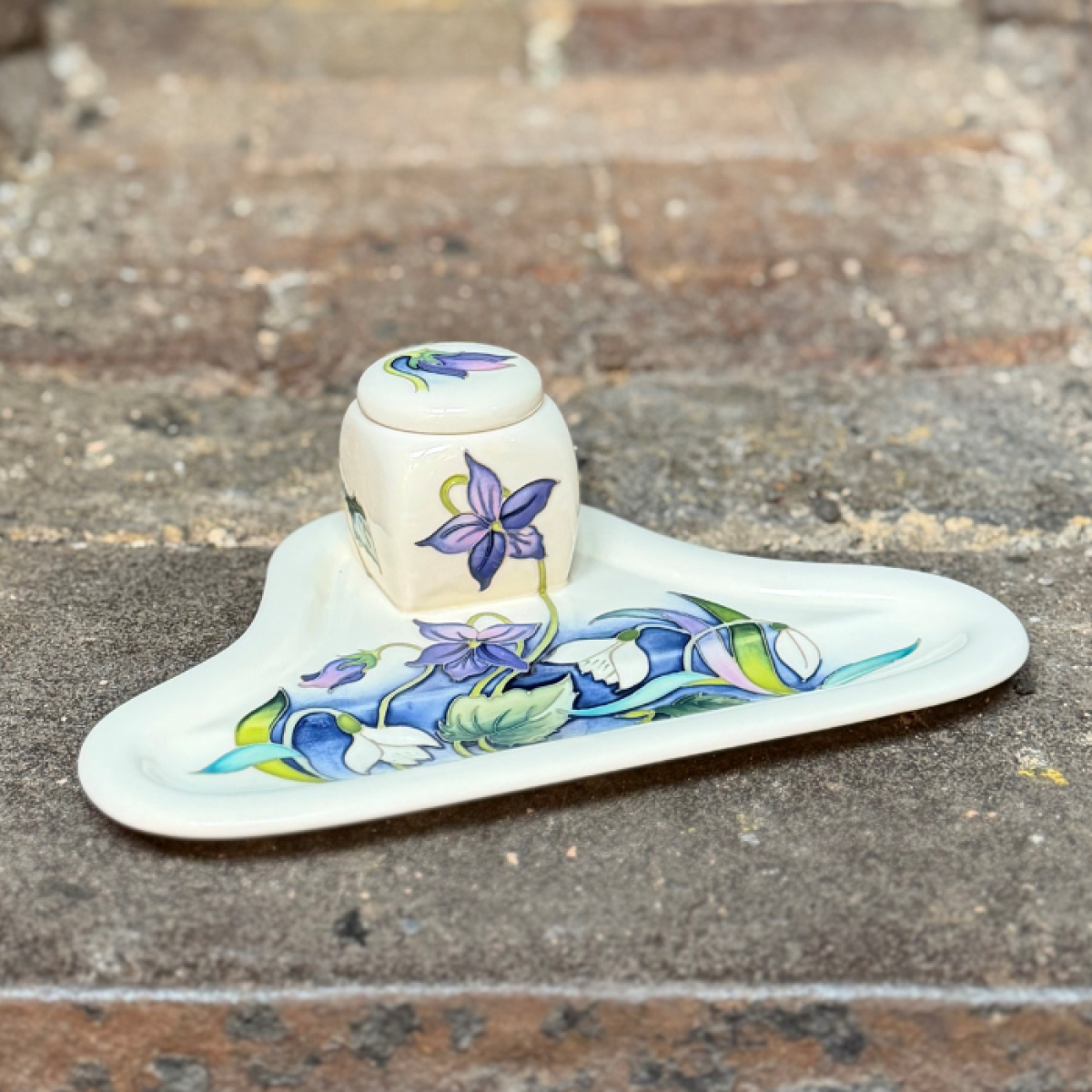 Moorcroft Wood Violet Inkwell-Goviers