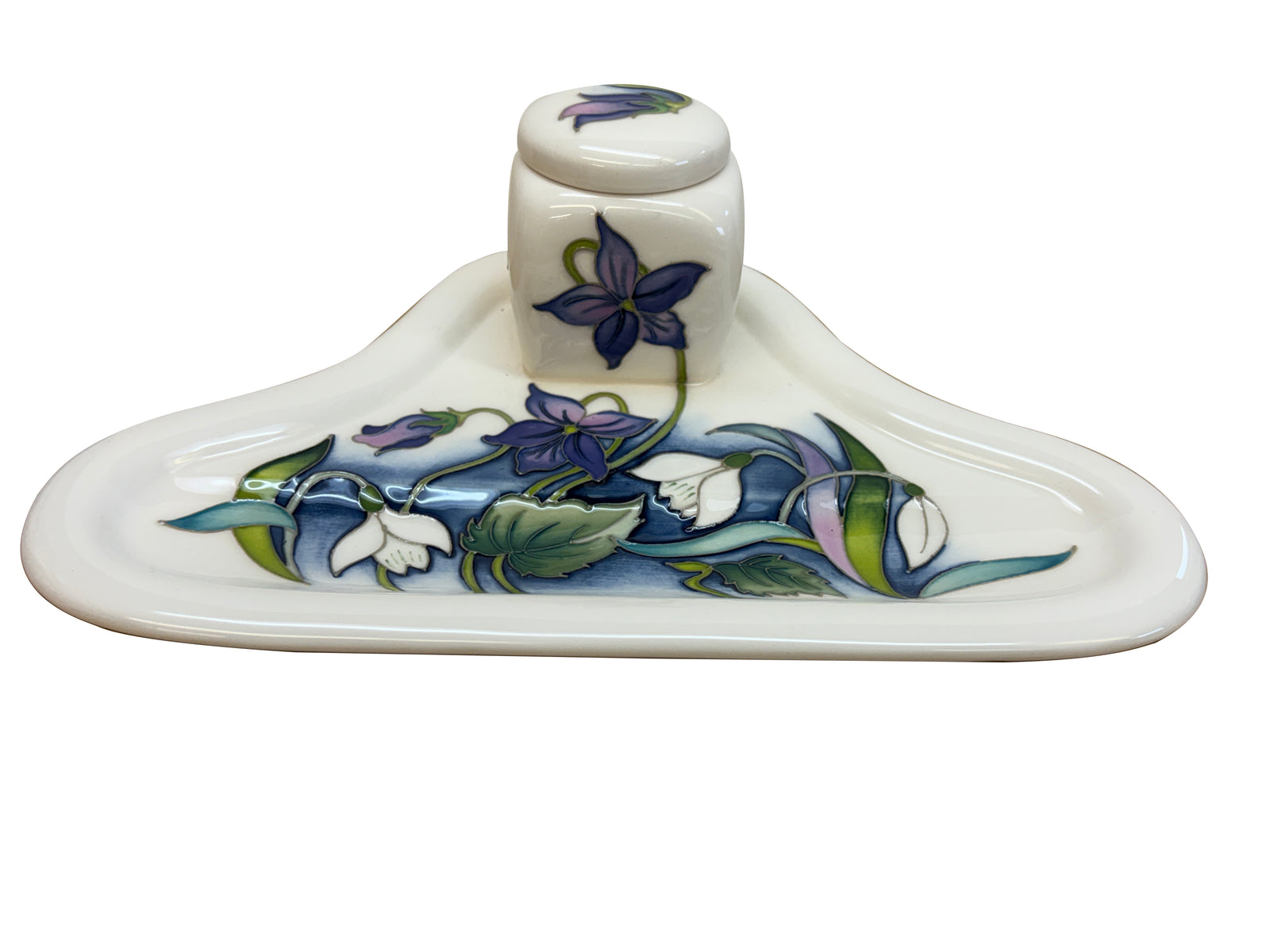 Moorcroft Wood Violet Inkwell-Goviers