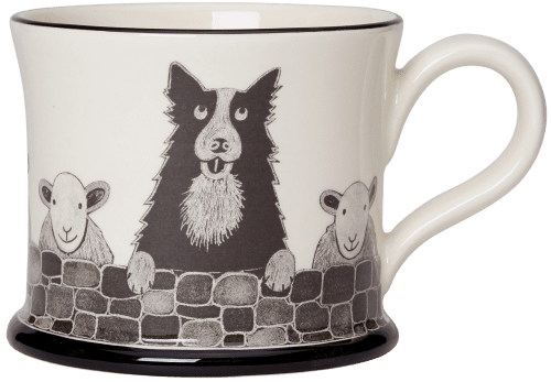 Moorland Pottery Sheep Dog mug-Goviers