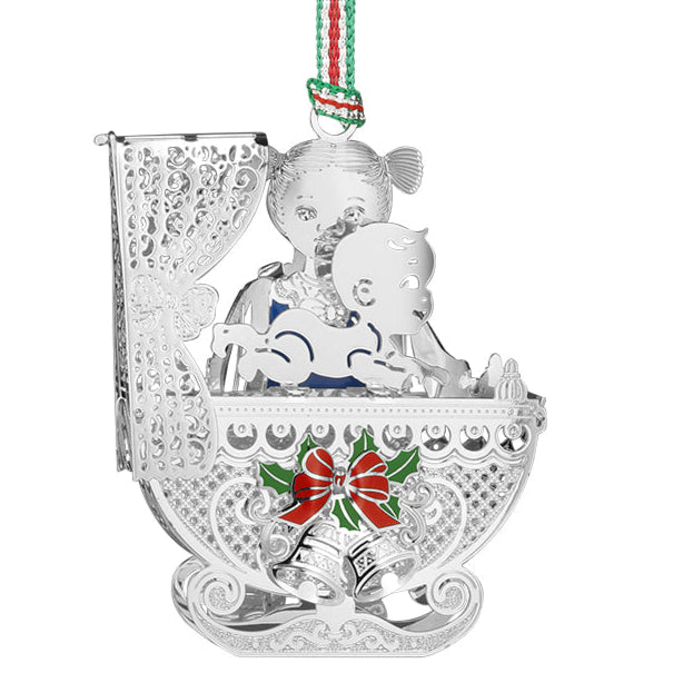 Newbridge Silverware Baby Cradle Christmas Tree Decoration-Goviers