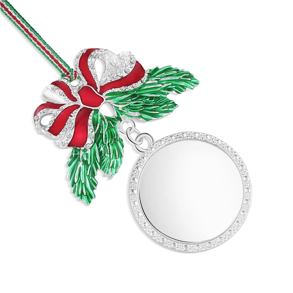Newbridge Silverware Bow with Pine Leaves Christmas Tree Decoration-Goviers