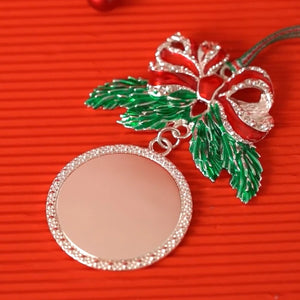 Newbridge Silverware Bow with Pine Leaves Christmas Tree Decoration-Goviers