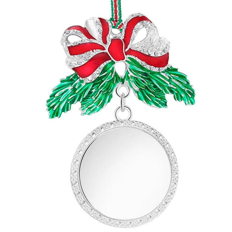 Newbridge Silverware Bow with Pine Leaves Christmas Tree Decoration-Goviers