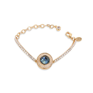 Newbridge Silverware Bracelet with Montana Coloured Stone-Goviers
