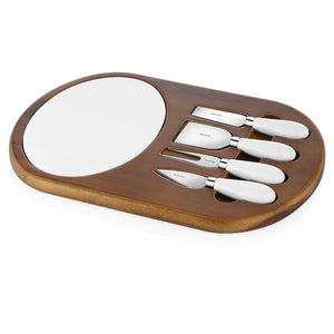 Newbridge Silverware Ceramic and Wood Cheese Board Set-Goviers
