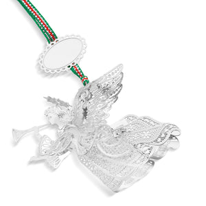 Newbridge Silverware Christmas Angel with Trumpet Christmas Tree Decoration-Goviers