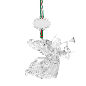 Newbridge Silverware Christmas Angel with Trumpet Christmas Tree Decoration-Goviers