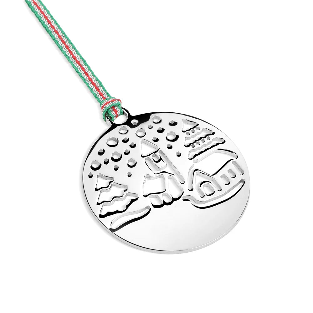 Newbridge Silverware Christmas Snow Scene Tree Decoration-Goviers