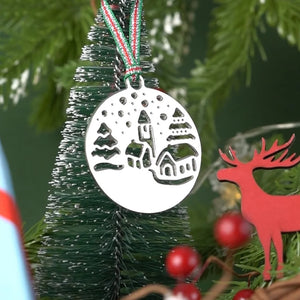 Newbridge Silverware Christmas Snow Scene Tree Decoration-Goviers