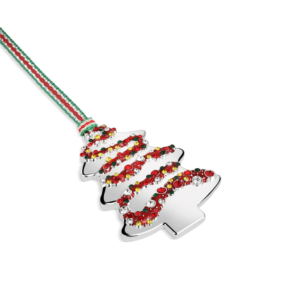 Newbridge Silverware Christmas Tree Decoration with Coloured Stones-Goviers