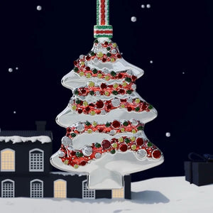 Newbridge Silverware Christmas Tree Decoration with Coloured Stones-Goviers