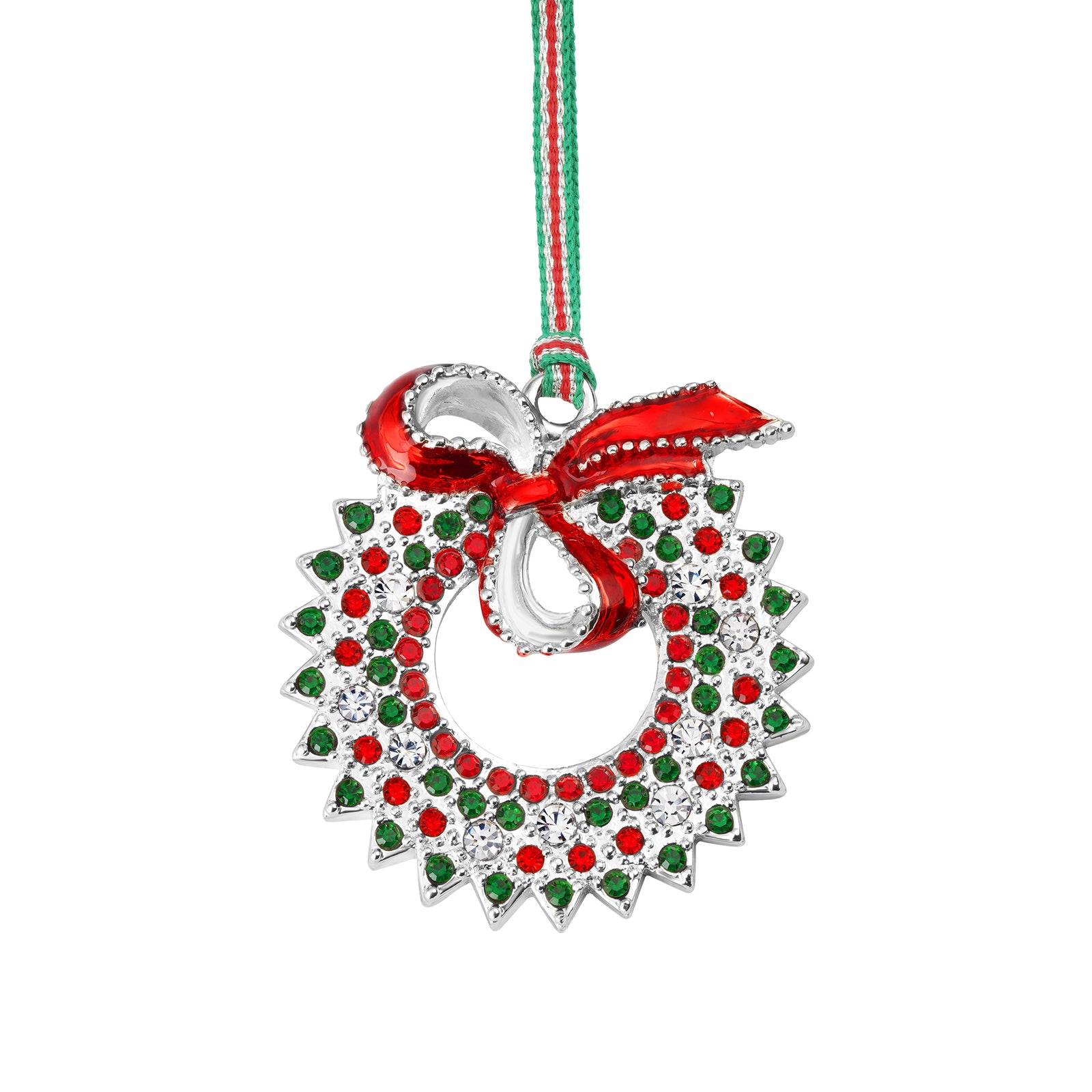 Newbridge Silverware Christmas Wreath with Bow Tree Decoration - DELIVERY JULY-Goviers