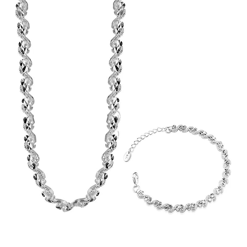 Newbridge Silverware Circular Necklace and Bracelet Set-Goviers