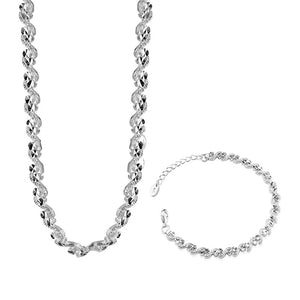 Newbridge Silverware Circular Necklace and Bracelet Set-Goviers