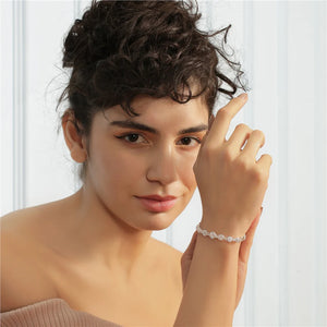 Newbridge Silverware Clear Cubic Zirconia Bracelet-Goviers
