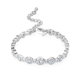 Newbridge Silverware Clear Cubic Zirconia Bracelet-Goviers