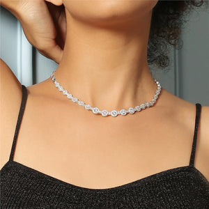 Newbridge Silverware Clear Cubic Zirconia Necklace-Goviers