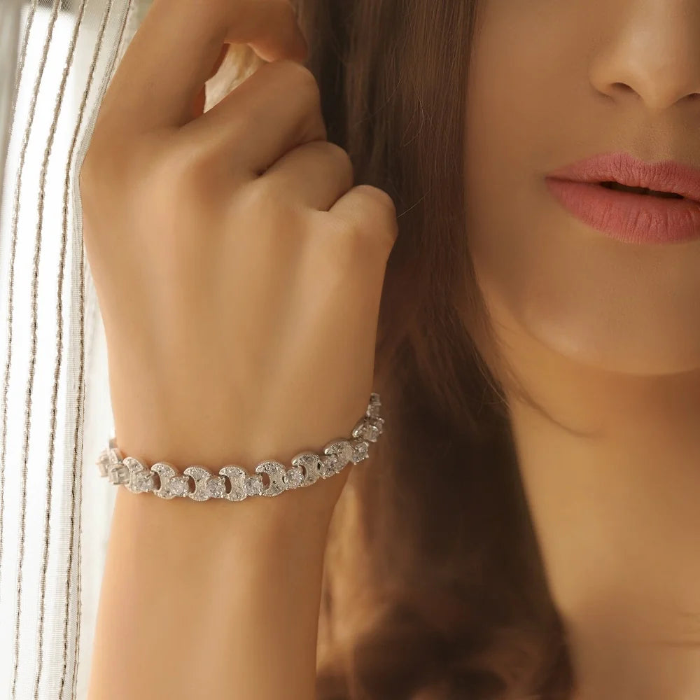 Newbridge Silverware Clear Stone Bracelet-Goviers