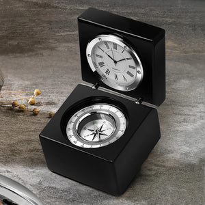 Newbridge Silverware Clock and Compass Set